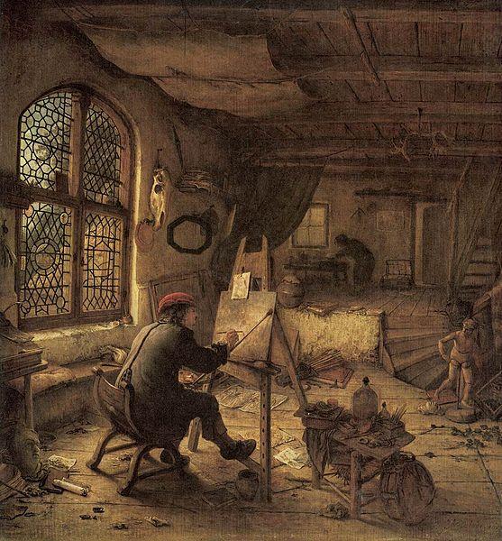 Adriaen van ostade The Painter in His Studio Norge oil painting art